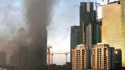 Abu Dhabi Government authorities are inspecting Tala Tower after a fire broke out on the site last October.