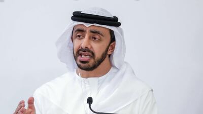 Minister of Foreign Affairs and International Co-operation Sheikh Abdullah bin Zayed. Victor Besa / The National