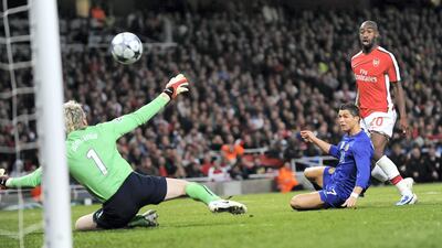 Manchester United v Arsenal 2008-09. Manchester United won 4-1 on aggregate. A John O'Shea effort had given United a 1-0 victory in the first leg of their semi-final at Old Trafford. But Arsenal were blown away at home by the form of Ronaldo, who netted twice, as United cruised through to the final with a 3-1 success at the Emirates Stadium. Carl De Souza / AFP