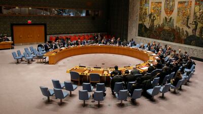 Members of the UN Security Council meet on December 31, 2016, at the UN headquarters in New York, after unanimously approving a resolution supporting a Russian-Turkish peace initiative for Syria. AFP
