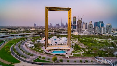 The Dubai Frame also makes an appearance.