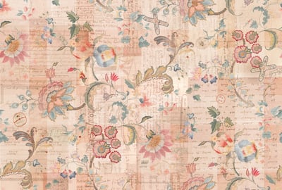 The Stitch and Community fabric combines handwritten notes, floral patterns and doodles. Liberty