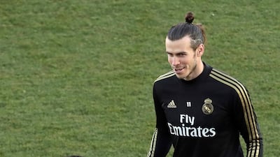 Gareth Bale attends the open training session at the Alfredo Di Stefano sports complex in Madrid amid more specualtion as the transfer window opens on january 1. EPA