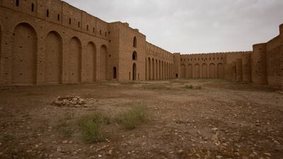 Inside the walls of the Al Ukhaidir fortress. Charlotte Mayhew/ The National