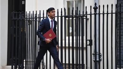 Britan's finance minister Rishi Sunak on his way to unveil his 'Winter Economy Plan' amid mounting fear that the end of his furlough jobs retention scheme next month could spark mass unemployment. AFP