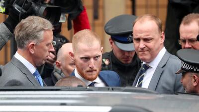 England all-rounder Ben Stokes appeared at Bristol Magistrates' Court on Tuesday alongside Ryan Ali and Ryan Hale. Hannah McKay / Reuters