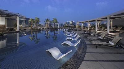 The pool at Hyatt Regency Dubai Creek Heights hotel. Courtesy Hyatt Regency Dubai Creek Heights