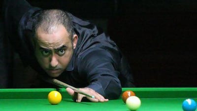 Mohammed Al Joaker, above, and teammate Mohamed Al Hashimi were eliminated in the doubles part of the tournament, but Al Joaker is still alive in the singles competition.