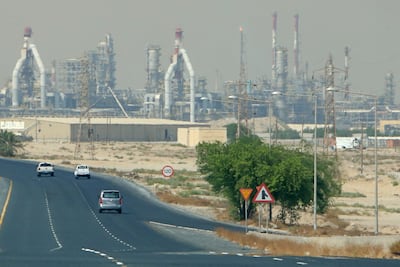 Kuwait's largest oil refinery at the Al Ahmadi complex, about 40km south of the capital. AFP