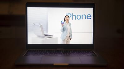 The Apple iPhone 12 mini is unveiled during a virtual product launch. Bloomberg