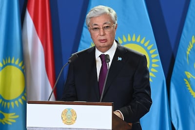 Kazakhstan President Kassym-Jomart Tokayev proposed a roadmap for regional integration and closer co-operation in defence and security for the C5 nations – Kazakhstan, the Kyrgyz Republic, Tajikistan, Turkmenistan and Uzbekistan. EPA