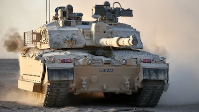 A British Army Challenger 2 main battle tank during military exercise. Getty Images