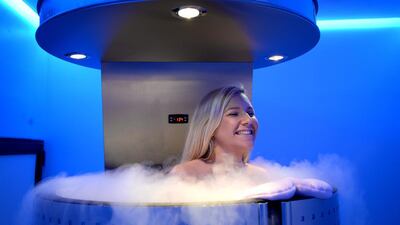 A cryosauna. Courtesy of Cryotherapy, Jumeirah Emirates Towers