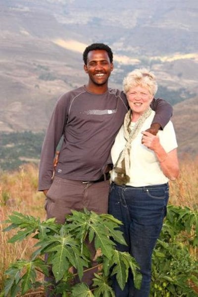 Susan Aitchison, right, with her business partner Habtamu Baye. Together they opened Ben Abeba restaurant in 2012. Courtesy Ben Abeba