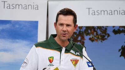 Australian former cricketer Ricky Ponting speaks at an event in New Delhi on Monday. Sajjad Hussain / AFP / September 5, 2016
