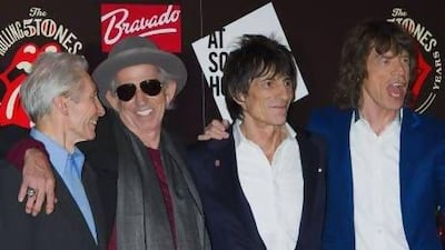From left, Charlie Watts, Keith Richards, Ronnie Wood and Mick Jagger of the British Rock band The Rolling Stones. Jonathan Short / AP Photo