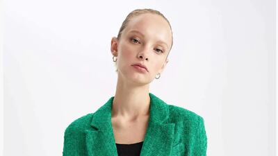 Long-sleeve blazer; Dh162 (down from Dh539); Defacto on Namshi. Photo: Namshi