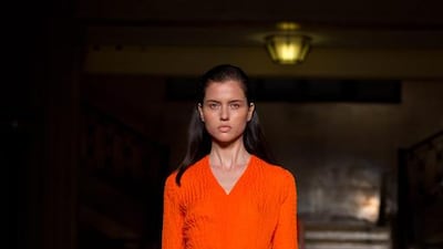 Midi skirts (Emilia Wickstead): The full skirts that have accompanied the Mad Men obsession for some seasons have grown up for next spring: they are longer, less frothy and deeply flattering. The always-romantic Marchesa, which celebrated 10 years in the business this season, showed skirts swishing around the calf, both appliquéd in organza and printed in satin, while the otherwise minimalist Barbara Casasola included metallic midi skirts given body with sunray pleats. Emilia Wickstead, though, took the look to its natural conclusion with a rich orange, heavily textured dress that scraped the ankles, a modern take on her signature 1950s-tinged style. Ben A Pruchnie / Getty Images