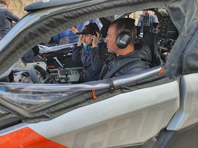 Faycal Attougui preparing for a stunt on the set of the TV series 'Mirage'. Hind Al Basti