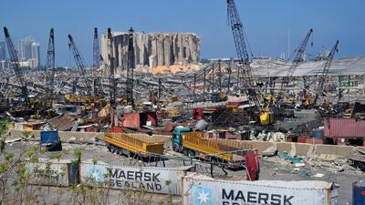 The damaged site in Beirut port following the huge explosion that rocked the city on August 4. EPA