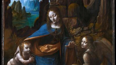 'Virgin of the Rocks' (1495-1508). There is some debate over whether Da Vinci painted this version, with some doubters saying it was perhaps one of his assistants. This artwork is housed at the National Gallery in London
