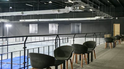 The viewing deck for spectators at Head Arena, which can accommodate up to 60 visitors