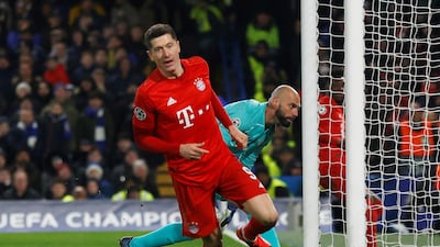 Last-16 first leg, February 26, 2020 - Chelsea 0 Bayern Munich 3 (Gnabry 51' & 54', Lewandowski 76'): Another English Premier League opponent for Bayern and another comprehensive victory. Goalless at half-time, Gnabry - who scored four against Spurs in London in the group stage - scored another two before Lewandowski killed-off Frank Lampard's side in the first leg at Stamford Bridge. Reuters