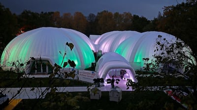 An exterior view of the US Climate Action Centre during the UN Climate Change Conference COP23 in Bonn, Germany. EPA/RONALD WITTEK