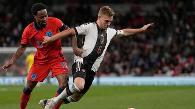 Joshua Kimmich 8: German captain pulled low shot just wide of target from outside of box just before half-time whistle. Threaded lovely ball through to Musiala just after break. A class act alongside Gundogan. AP