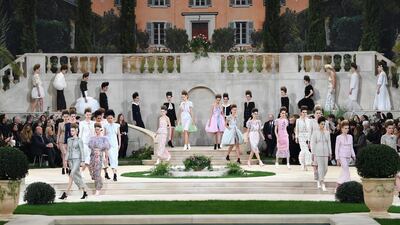 Models walk the runway during the Chanel Spring Summer 2019. GETTY