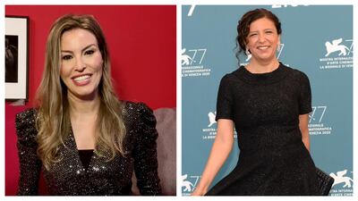 British-Palestinian filmmaker Farah Nabulsi, left, and Tunisian director Kaouther Ben Hania have been invited to join the Oscars organisation in 2021. EPA, La Biennale di Venezia