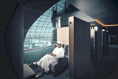 Single-seat sleeping pods were inspired by first-class seats. Courtesy Premium Plaza Group