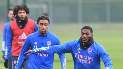 Ainsley Maitland-Niles at training. Getty