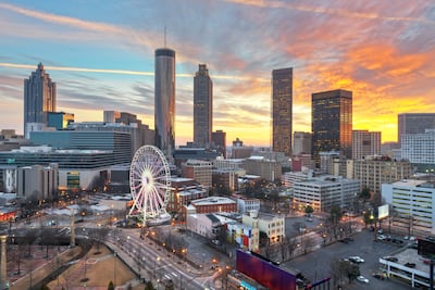 Atlanta, Georgia downtown skyline at dawn. Getty Images