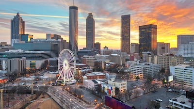 Atlanta, Georgia, USA downtown skyline at dawn. Getty Images