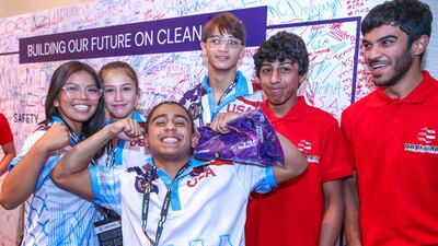 Team UAE and USA athletes at Novotel, Abu Dhabi.