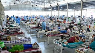 Medical equipment, syringes, masks, protective gear, food and oxygen concentrators reaches facilities in Atladara, in western India after contributions from people in the UAE, UK and Europe to a call from the Abu Dhabi temple authorities for Covid-19 relief in India.