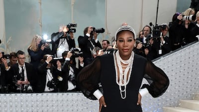 Serena Williams sticks to black and white. AFP