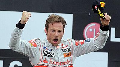 Button deserved every part of the celebration after winning in Montreal.