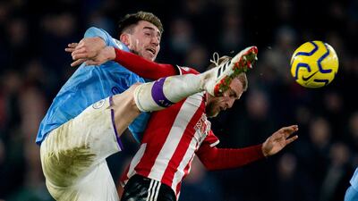 Manchester City's Aymeric Laporte in action. EPA