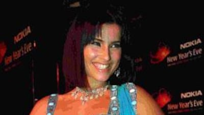 Nelly Furtado wears a bespoke design by Sujata & Sanjay while performing in India in 2006. Courtesy Sujata & Sanjay