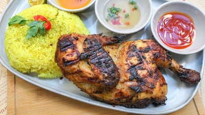 The chicken inasal – a charcoal-grilled chicken served with rice – is Pots & Tea's most popular dish