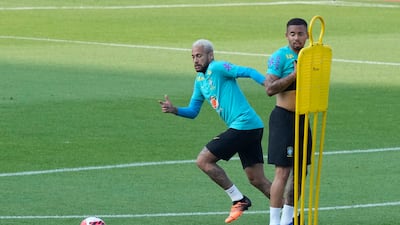 Neymar during Brazil's training session at Goyang Stadium ahead of their friendly against South Korea on June 2. AP