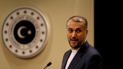 Iran's Foreign Minister Hossein Amir Abdollahian, pictured in Ankara last week. EPA