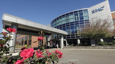 EMC has been bought by Dell in a deal valued at approximately $67 billion, while Dell has sold its enterprise content unit to Open Text for $1.6bn. Steven Senne / AP