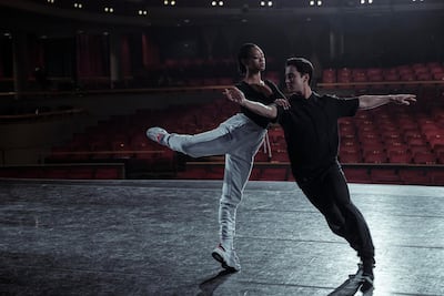 Kylie Jefferson as Nevaeh Stroyer and Michael Hsu Rosen as Nabil Limyadi are members of an elite ballet school in Chicago in 'Tiny Pretty Things'. Netflix