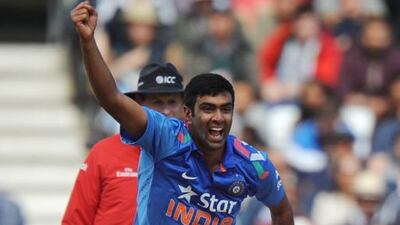 India's Ravi Ashwin celebrates the wicket of England's Ben Stokes during their third one-day international match at Trent Bridge in Nottingham, England, on August 30, 2014. Olly Greenwood / AFP