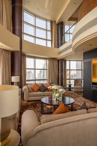 The hotel's Royal Suite has two levels. Photo: Jumeirah Emirates Towers