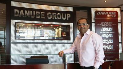 Most of Danube Group founder Rizwan Sajan's money is invested in property. Pawan Singh / The National