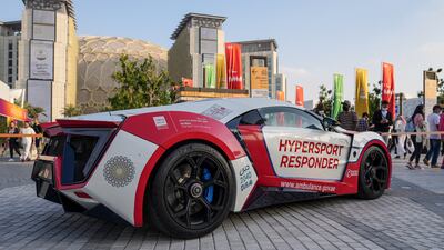One of only seven Lykan HyperSport cars in the world, the HyperSport Responder can accelerate from zero to 100 kilometres an hour in 2.8 seconds and reach a top speed of 400kph, powered by its twin-turbocharged 780-horsepower Porsche engine.